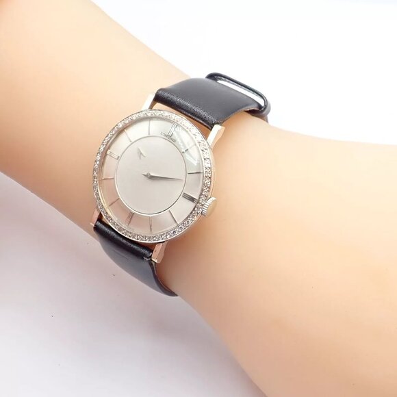 Vintage Longines 18k White Gold Diamond Bezel Manual Wind Mystery Dial Watch - Picture 8 of 11